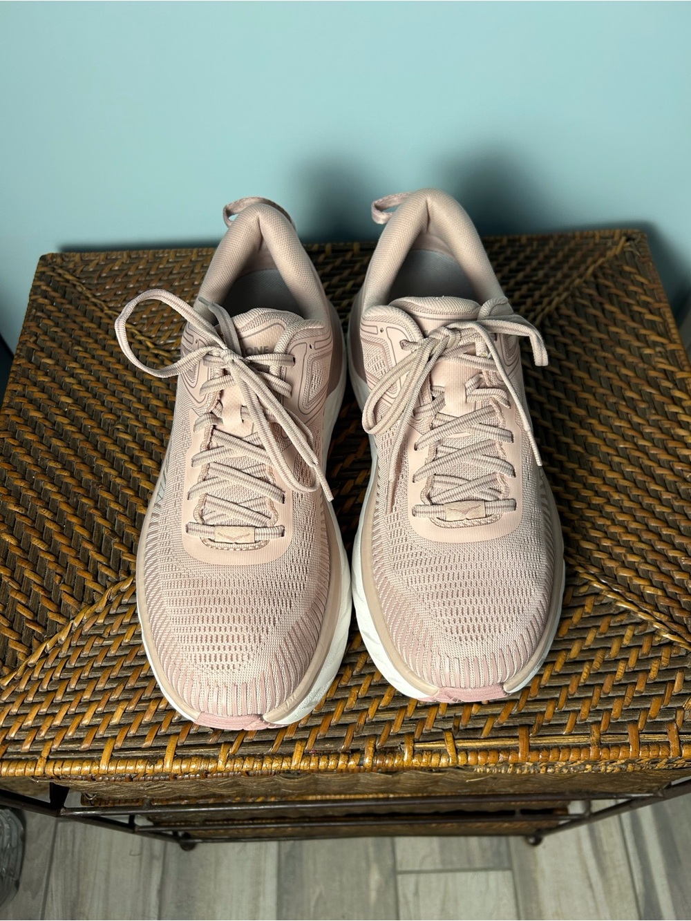 Hoka One Bondi 7 Shoes Blush Pink Women’s 9.5 Wide Athletic Running Active Wear - Picture 2 of 9